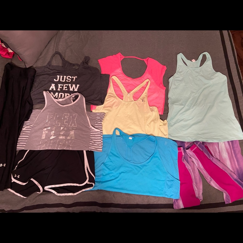 Lot of Under Armour active wear